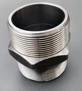 3" Newmec Hex Nipple, 3000, SA105, 70471 - Picture 1 of 5