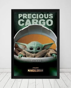 The Mandalorian - Precious Cargo Baby Yoda *Framed* Large Poster (90cm x 60cm) - Picture 1 of 2