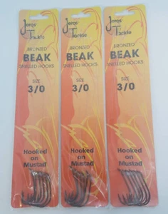 (3) JEROS TACKLE BECCO BRONZATO GANCI SNODATI MISURA 3/0  - Foto 1 di 1