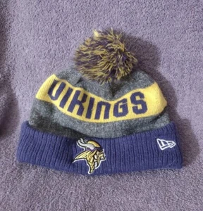 Minnesota Vikings Knit Winter Hat Beanie New Era Cap On Field Sideline - Picture 1 of 8