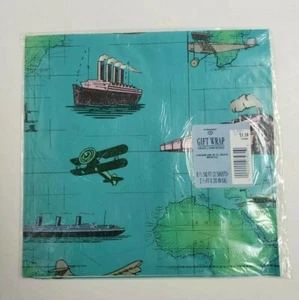 Airplane Gift Wrap (2 sheets) Hallmark All Occasions - Picture 1 of 7