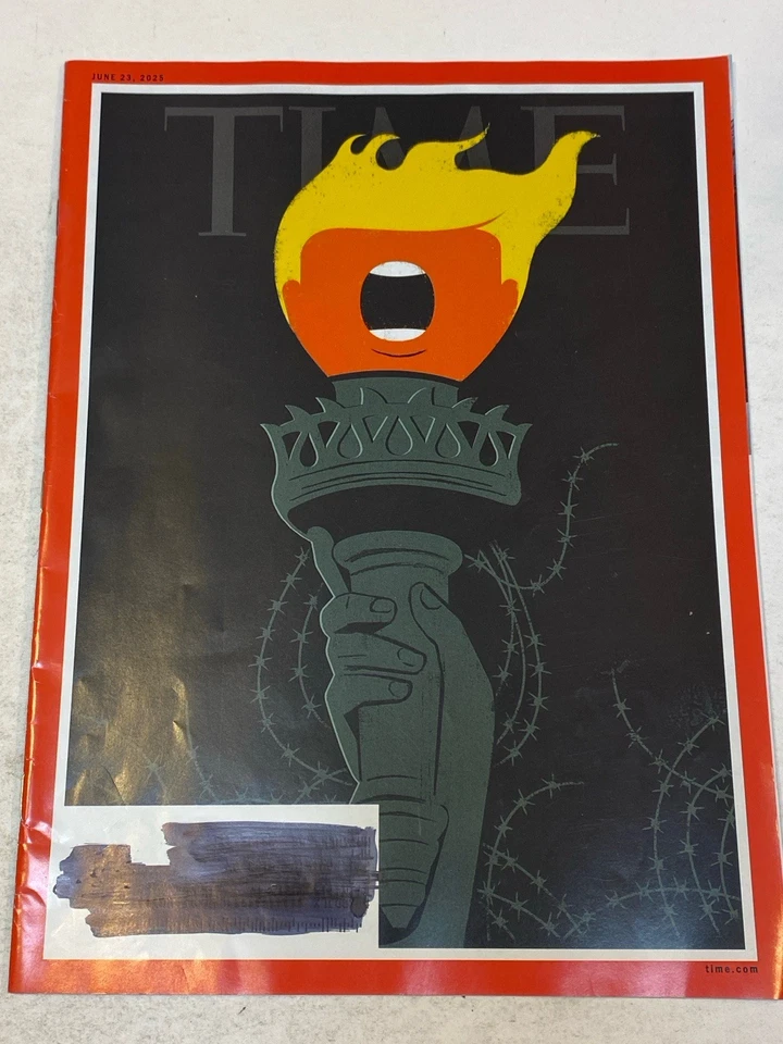 Time Magazine June 23 2025 Donald Trump Statue of Library Sebastiao Salgado Art - Image 1 of 1