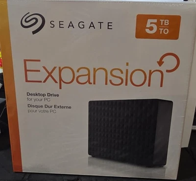 SEAGATE 5TB TO EXPANSION DESKTOP DRIVE FOR PC NEW!  SEALED IN BOX - Image 1 of 3