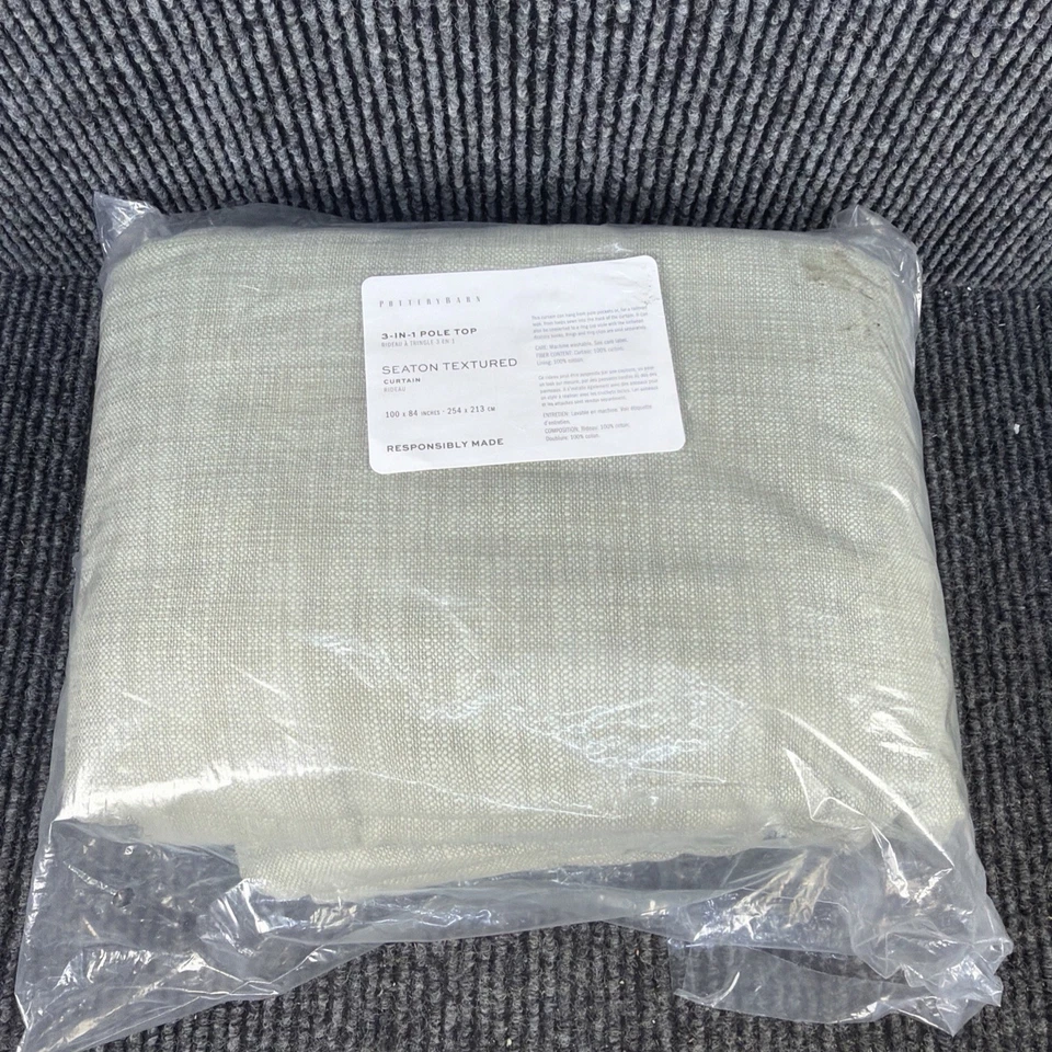 Pottery Barn Seaton Blackout Lined Curtain 100”x84” Green NEW - Image 1 of 4