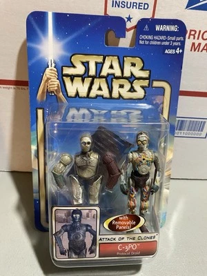 Hasbro Star Wars C- 3PO Action Figure Attack of the Clones 3.75" NEW 2002 - Image 1 of 4