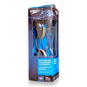 Speedo Vanquisher 2.0 Mirrored Swim Goggles Anti-Fog UV Protection Performance - Picture 1 of 6