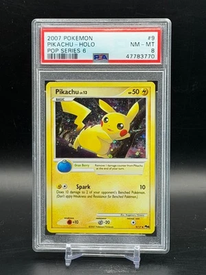 PSA 8 NM-MT Pikachu Pop Series 6 Holo Rare 2007 Pokemon 9/17 - Image 1 of 2