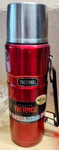Thermos 40 oz SS King Vacuum Insulated Beverage Bottle Metallic Red New Unused - Picture 1 of 7