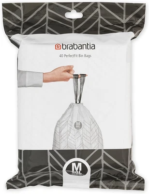 Brabantia 138829 Perfectfit Bin Liners (Size M/60 Litre) Thick Plastic Trash Bag - Image 1 of 4