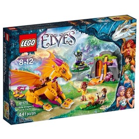 Lego Elves Fire Dragon's Lava Cave 41175 100% Complete Set with Instructions