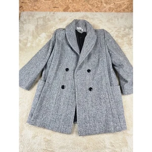 Abrigo de Colección Herman Kay Mezcla de Lana Para Mujer Gris Espiga Doble Pecho - Imagen 1 de 16