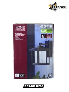 Home Decorators Collection Mauvo Canyon 11" Black Dusk to Dawn LED Outdoor Wall - Picture 1 of 9