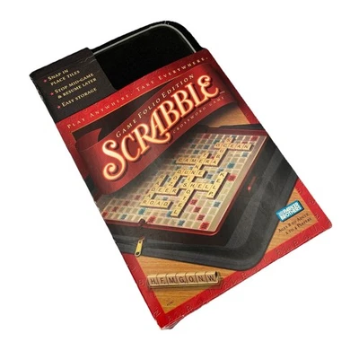 Juego de Viaje Scrabble Edición Folio Hasbro 2001 Estuche con Cremallera Nuevo - Caja Abierta *LEER* Foto 1 de 4
