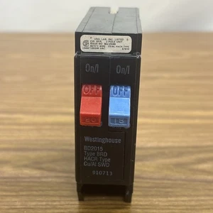 BRYANT Interruttore Tandem Piggyback BD2015 20A 15A 120 VAC Volt - Foto 1 di 6