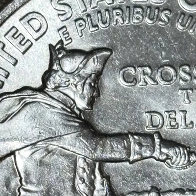 2021 P With A Die Chip On Washington’s Hat- Crossing The Delaware. - Image 1 of 4