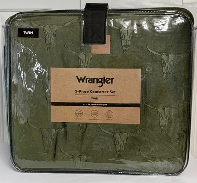 Juego de edredón doble cabezal de dirección Wrangler verde 2 piezas Foto 1 de 4