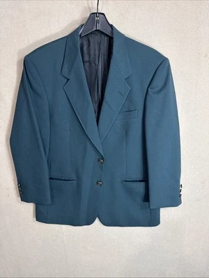 Blazer Pierre Cardin Para Hombre 38S X-Short Verde Azul 2 Dorado Bronce Botones Lana Foto 1 de 4