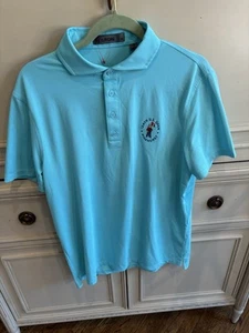 Gfore blau türkis Golf Polo Herren Medium 124th US Open Pinehurst Logo Kurzarm - Bild 1 von 9
