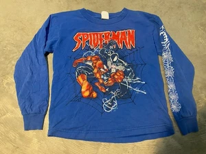 Vintage Y2K Spiderman Film 2003 Langarm blau T-Shirt Größe S (5-6) - Bild 1 von 5