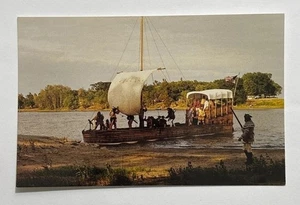 Lewis & Clark Keelboat Replica Postcard Lewis and Clark State Park Onawa Iowa - Picture 1 of 2