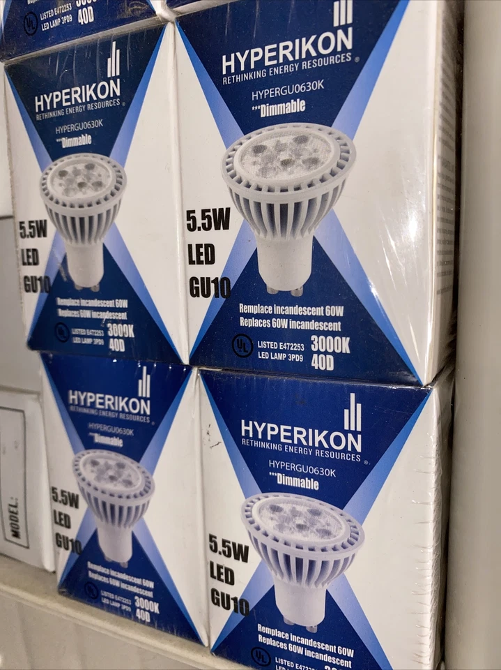 Hyperikon GU10 LED Bulb Dimmable 5.5W Lot Of 4 LED Gu10 HyperGU0630K New Sealed - Image 1 of 1