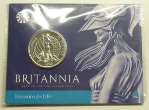 BRITANNIA £50 Münze Royal Mint UK BU 1oz .999 Silber 2015 sealed pack - Bild 1 von 4