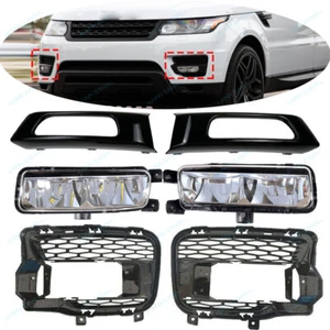 L&R Front Fog Light Cover Grille W/Black Trim t For Range Rover Sport 2014-2017 - Picture 1 of 10