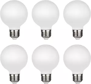 LED Edison Globe Light Bulbs, Warm White 2700K CRI 90, LED Filament Bulbs, 5W Eq - Picture 1 of 7