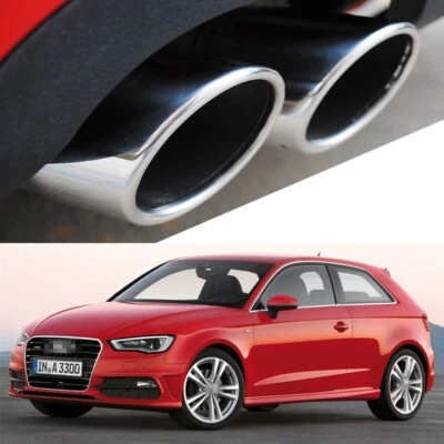 2 шт синих наконечников выхлопных труб глушителя для Audi A1 2011-2014 12 13 - Изображение 1 из 4