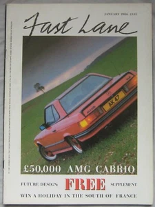 FAST LANE January 1986 featuring AMG Mercedes, VW Golf GTi, BMW, Austin, Ford - Picture 1 of 2