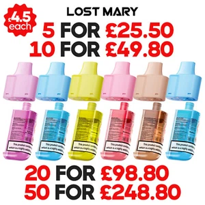 Lost Mary BM6000 Pods Prefilled Replacement Refills | 6000 Puffs | 41 Flavours - Picture 1 of 32