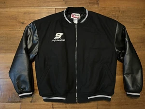 Kasey Kahne #9 Chase NASCAR Wool Leather Varsity Bomber Jacket Coat - Men's XL - Picture 1 of 4