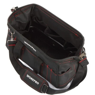 WORKPRO 16" Zipper Wide Mouth Tool Storage Bag Case Large Capacity w/21 Pockets - Image 1 of 4
