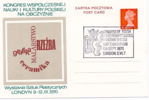 Gran Bretaña 1970 Cubierta de Tarjeta de Evento Congreso Ciencia y Cultura Polaca Londres - Imagen 1 de 1