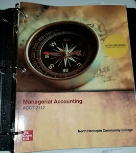 Managerial Accounting.  ACCT 2112.  3 Ring Binder.  Paperback.  College Level Bk - Picture 1 of 12