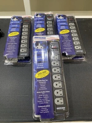 Minuteman MMS370 Surge Protector 7 Outlet 1080J 6ft Cord X3 MOV NEW - Image 1 of 4