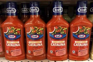 4 BOTTLES Kraft Sweet Honey Catalina Salad Dressing 16 oz FREE SHIP - Picture 1 of 3