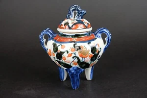 Imari Koro Insence burner antique japanese 14 cm /5.6 inch 19th Century on legs - Picture 1 of 7