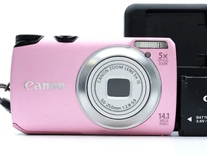 Canon PowerShot A3200 IS Pink 14.1MP 5x Zoom Digital Camera from Japan - Picture 1 of 14