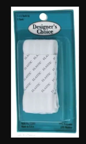 Designer's Choice ~ (CJ144) -1 7/8" tejido elástico resistente - blanco, 30" Foto 1 de 1