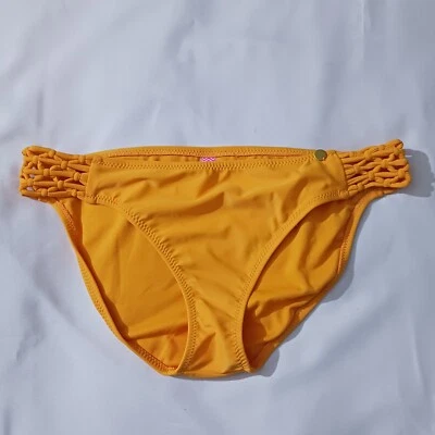 Raisins Bikini Bottom Jr. Miss Large W30" - 34" Orange Macrame Sides NWT - Image 1 of 4