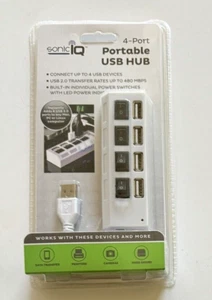 Concentrador USB portátil de 4 puertos para impresoras y cámaras transferencia de datos - Imagen 1 de 4