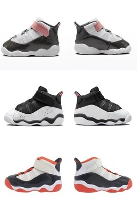 Nike Jordan 6 Anillos TD Talla Blanco/Naranja/Negro/Rosa Zapatos Tenis 8C-10C Foto 1 de 4