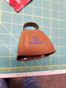 Vintage WESTINGHOUSE Advertising Cow Bell Brown 3 1/4” Tall - Picture 1 of 4