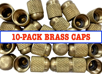 IRP NEW Brass Caps w/ Rubber Gasket Seal to stop leaks in HVAC air-conditioner ports