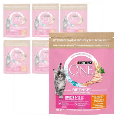 Purina One Bifensis Junior mit Huhn 6x800g Trockenfutter für Kätzchen