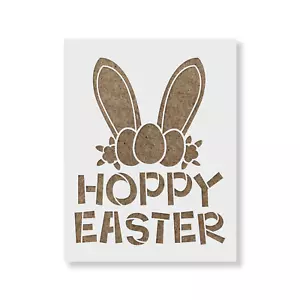 Hoppy Easter Stencil - Durable & Reusable Mylar Stencils - Picture 1 of 5