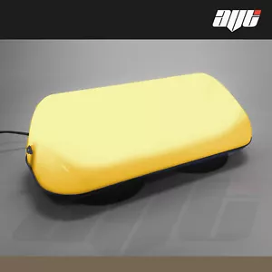 36cm BLANK ROOF TAXI CAB TOP SIGN YELLOW LED LIGHT LAMP MAGNETIC FOR HIRE 12V - Picture 1 of 3