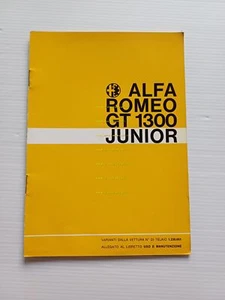 Alfa Romeo GT 1300 Junior 1969 ALLEGATO manuale uso originale - Picture 1 of 15