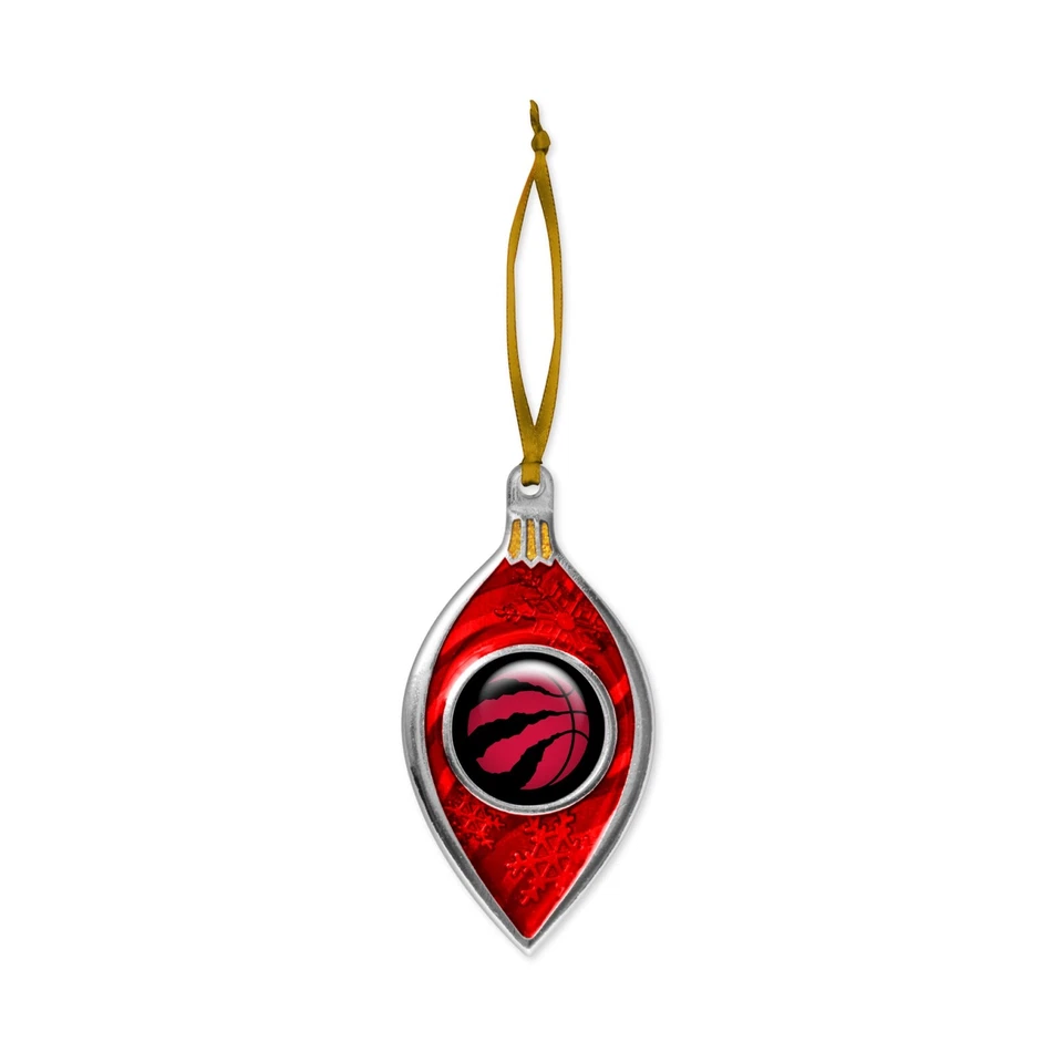 Toronto Raptors NBA Basketball Sparkle with Satin Ribbon Christmas Tree Ornament - Image 1 of 1